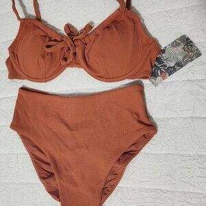 Toluca Swim - Angelina Top & Gia Maxi Bottom - Clay